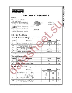MBR1535CT datasheet  